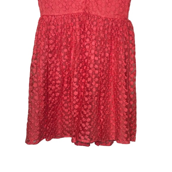 Anthropologie Artelier Women's Dress Floral Embroidered Short Sleeve Pink Size 2 - Picture 7 of 8